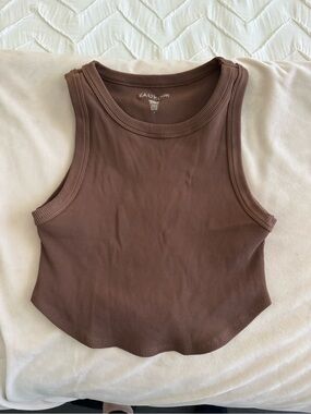 Monday Swimwear Brown Ribbed Tank Top - Women